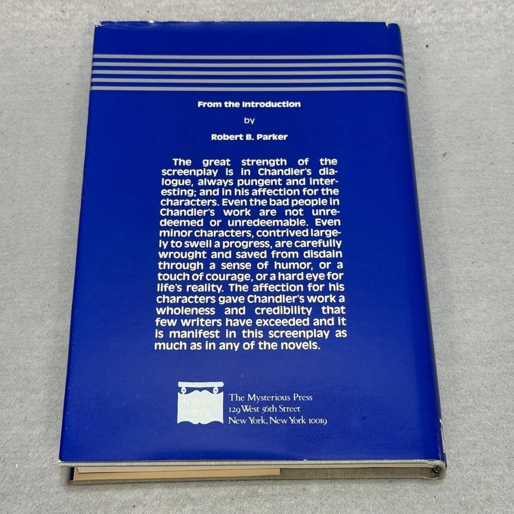 Vintage 1985 Raymond Chandler's Unknown Thriller The Screenplay of Playback HC/D